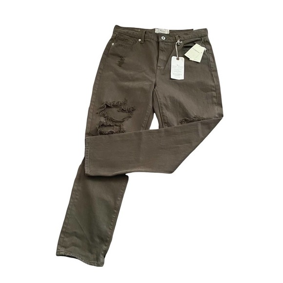 Lucky Brand Bridgette High Rise Skinny Jeans Distress Green Size 8/29 - Picture 8 of 16